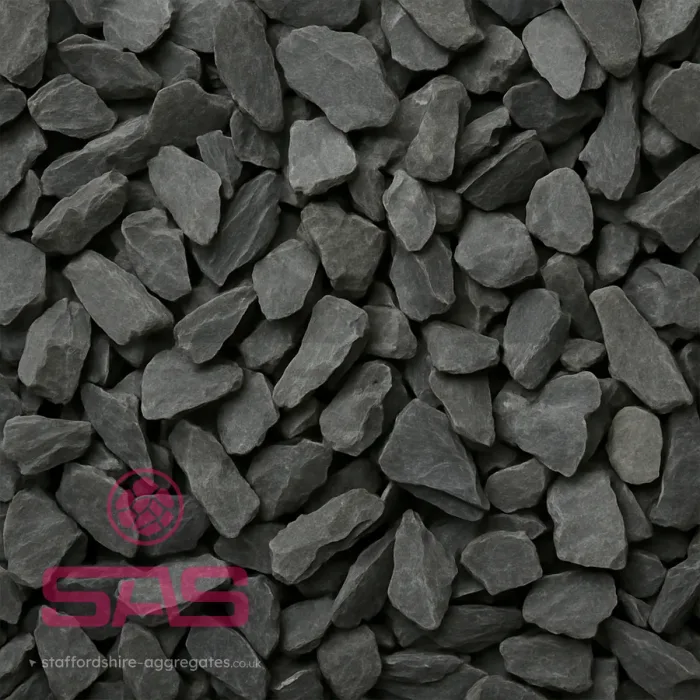 Black Granite Chippings - Staffordshire Aggregate Solutions